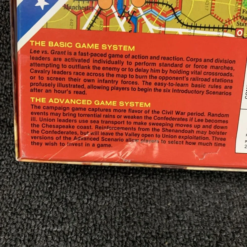 Lee vs. Grant: The Wilderness Campaign of 1864 (1988) Victory Games War Game